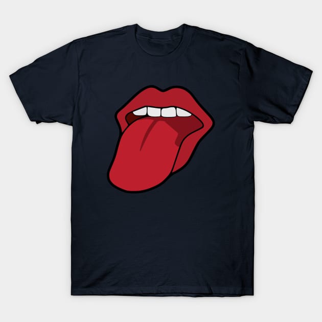 Tongue Out T-Shirt by LineXpressions